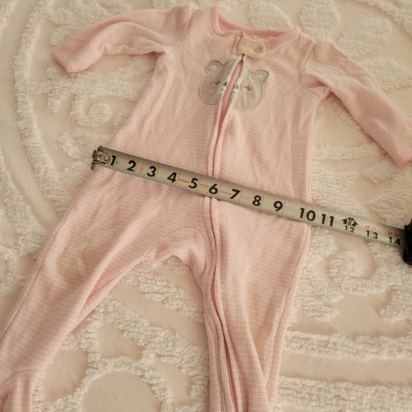 Baby Onesie Bear Face Footies 9 Months Carter's - Picture 8 of 9